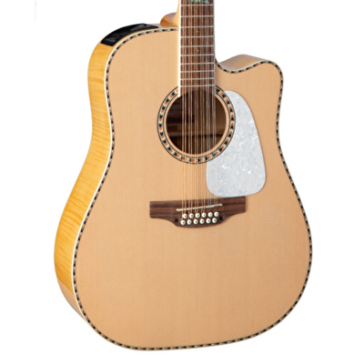 Takamine GD74CE-12U NAT Dreadnought Cutaway 12 Telli Elektro Akustik Gitar